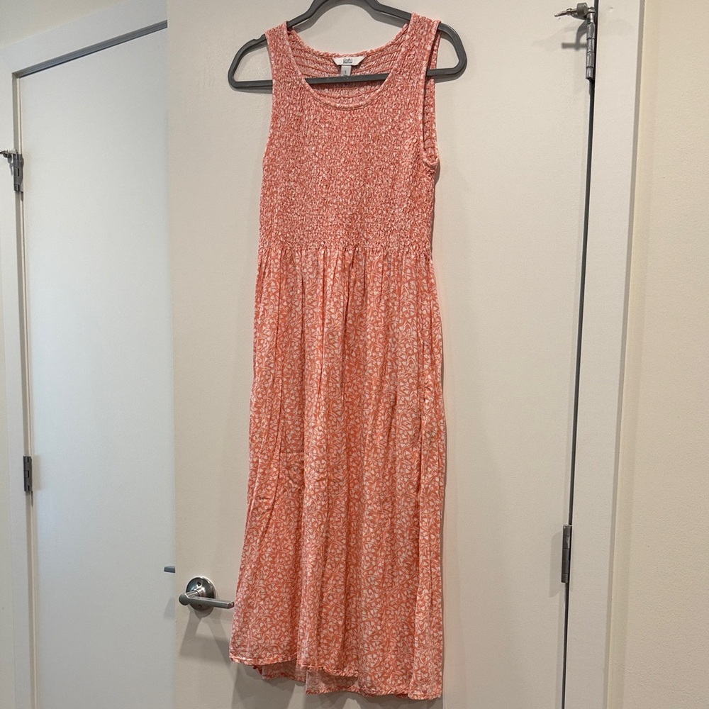 Croft & Barrow Coral Floral Midi Dress